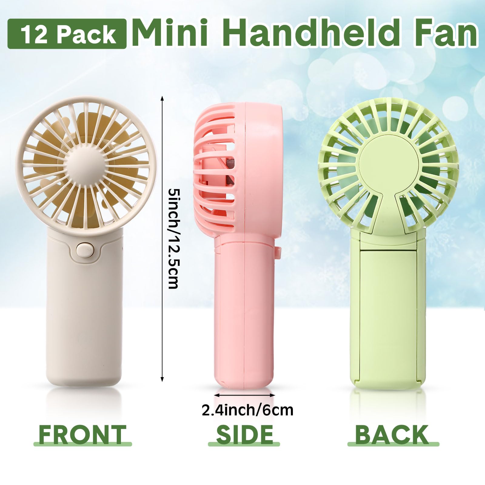 Rossesay brushless motor mini fan delivers strong cooling on the go.