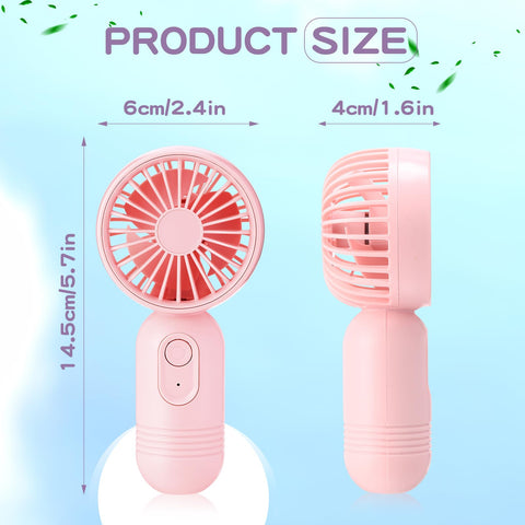 Rossesay pink mini fan in bag demonstrates portable everyday cooling on the go