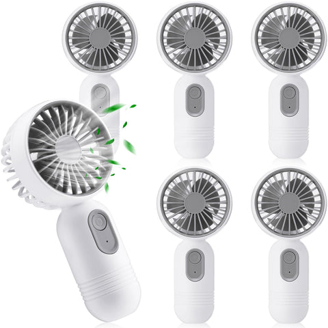 Rossesay mini portable fan white close-up for pocket-friendly cooling.