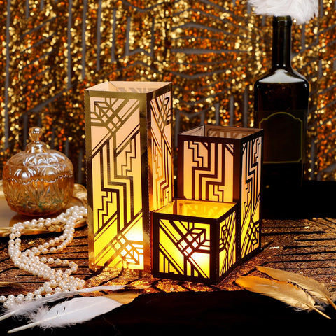 Rossesay 1920s centerpiece assembled quickly for hassle-free party setup