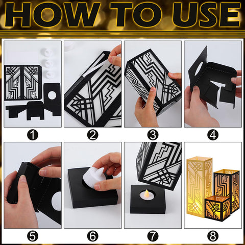 Rossesay black-gold lantern set coordinates with vintage decor themes
