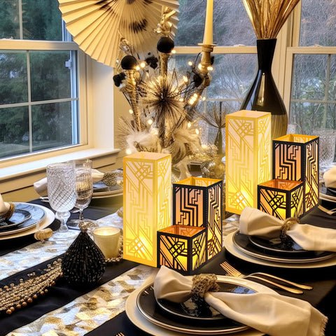 Rossesay lantern centerpieces fit various sizes for versatile table styling