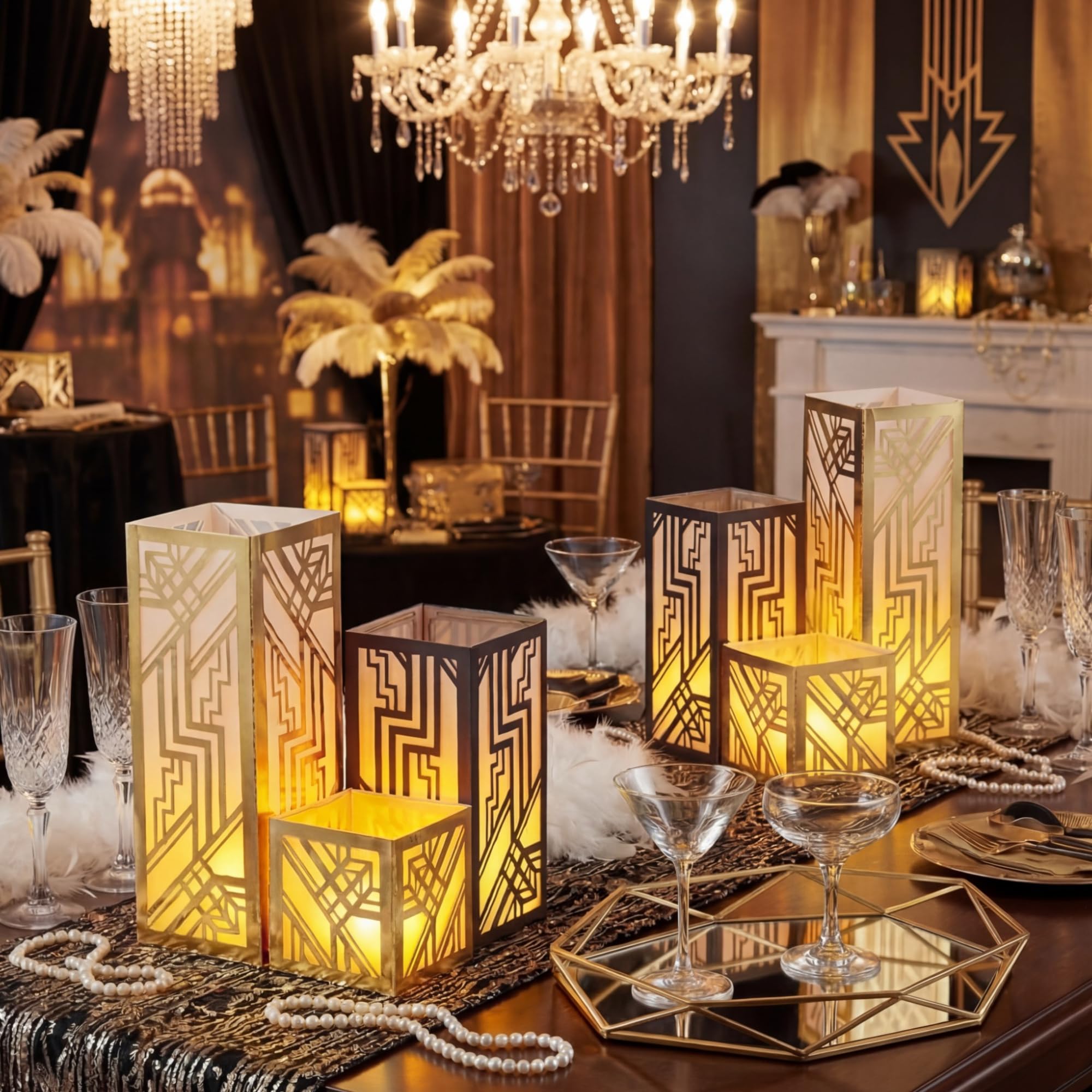 Rossesay 12 lanterns and candles create warm ambience for intimate gatherings