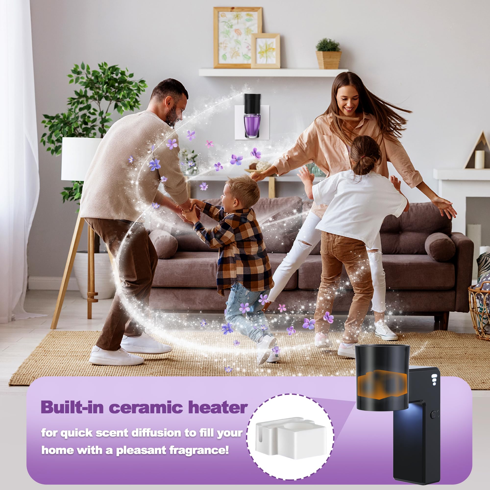 ROSEX wall plug delivers long-lasting fragrance diffusion.