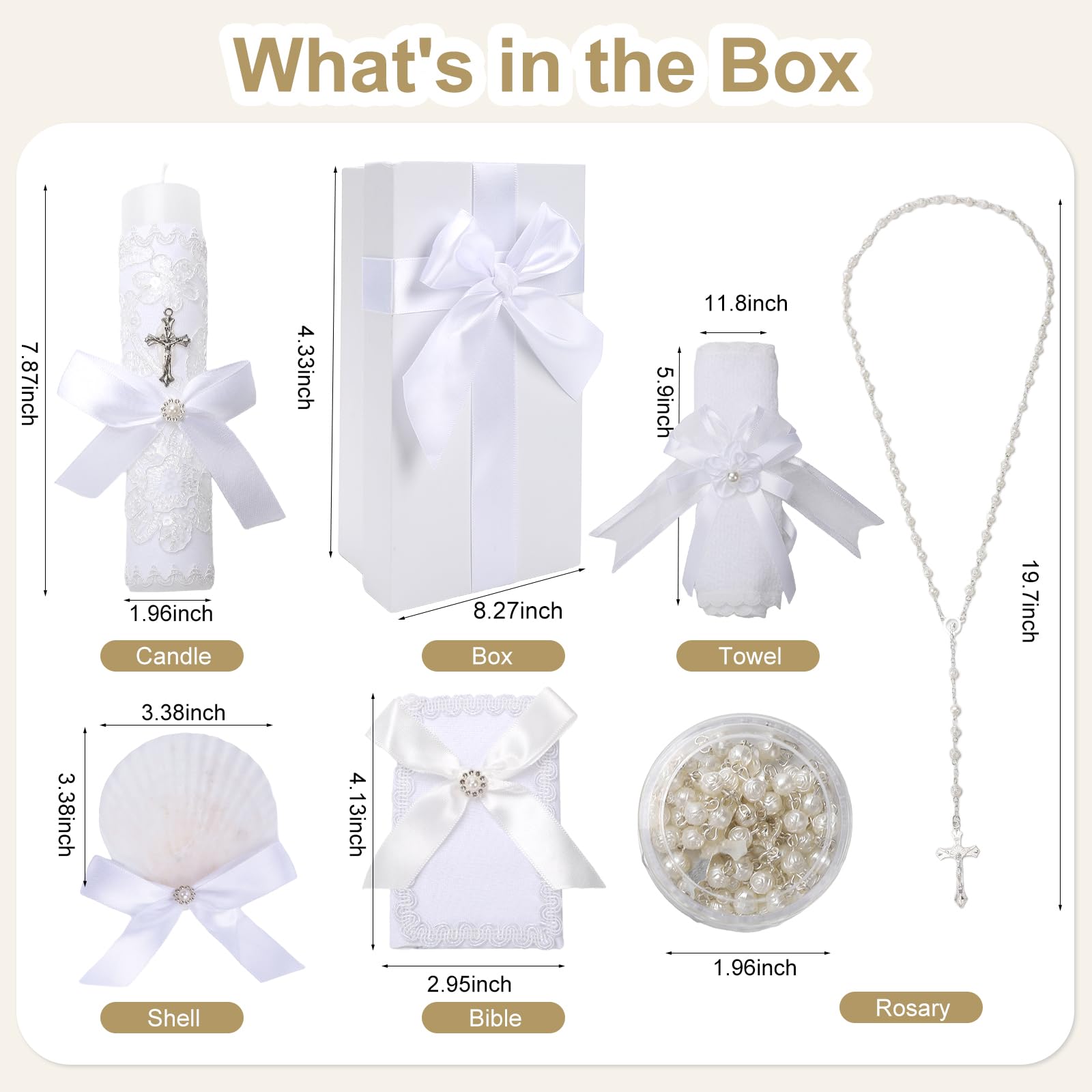 Rotel Baptism 5-piece set displayed in gift-ready white box for celebrations