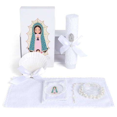 Rotel Baptism Candle Set candle focus for sacred ceremonies and keepsakes