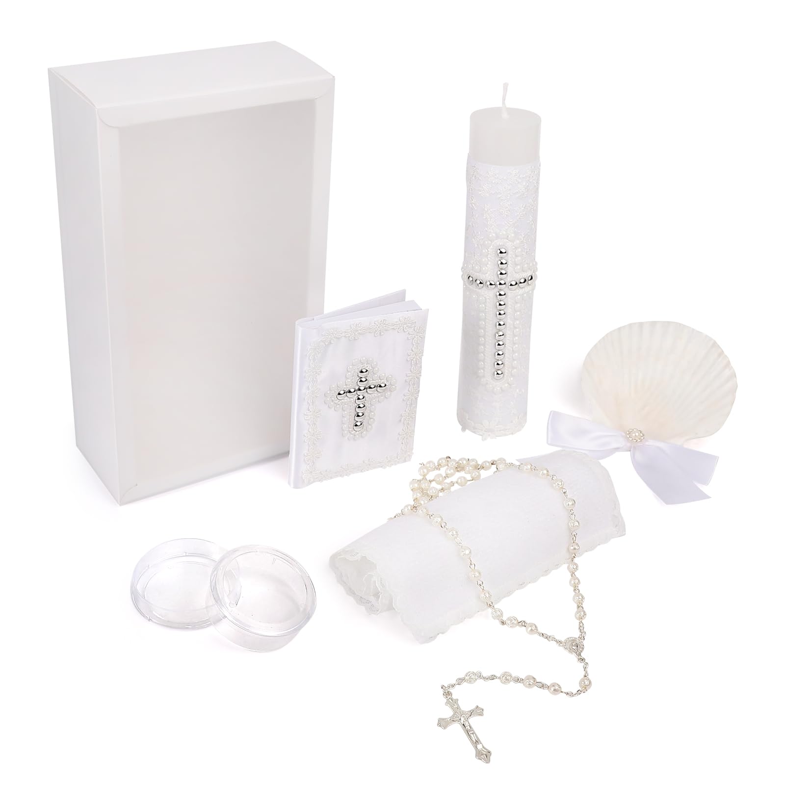Rotel baptism candle white for purity and elegant ceremony ambiance