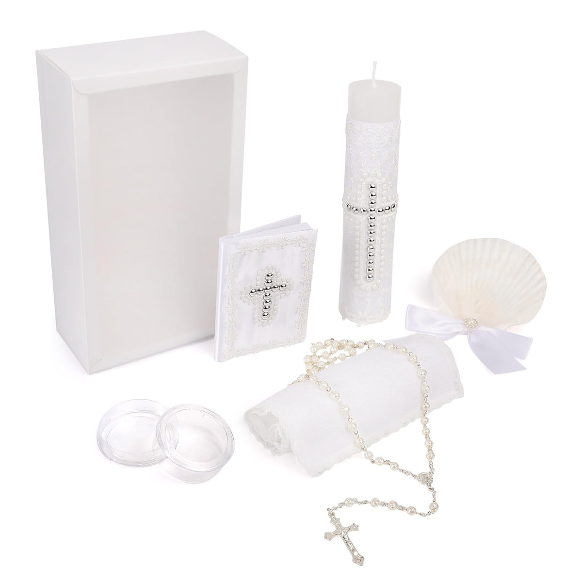 Rotel baptism candle white for purity and elegant ceremony ambiance