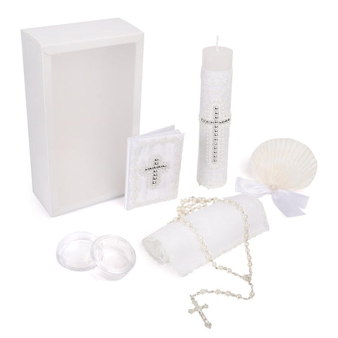 Rotel baptism candle white for purity and elegant ceremony ambiance
