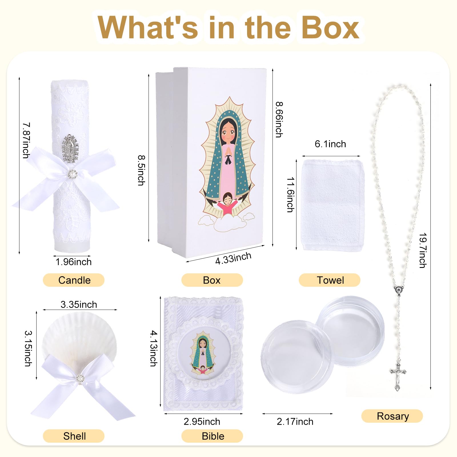 Rotel Baptism Candle Set Bible focus, compact bible for baptism ceremonies