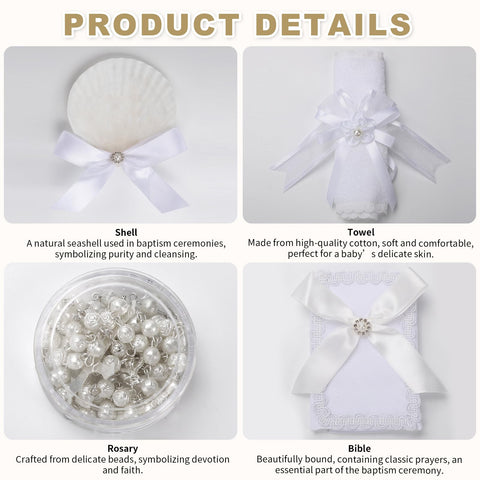 Rotel Spanish Bible with lace details, a meaningful keepsake for christening