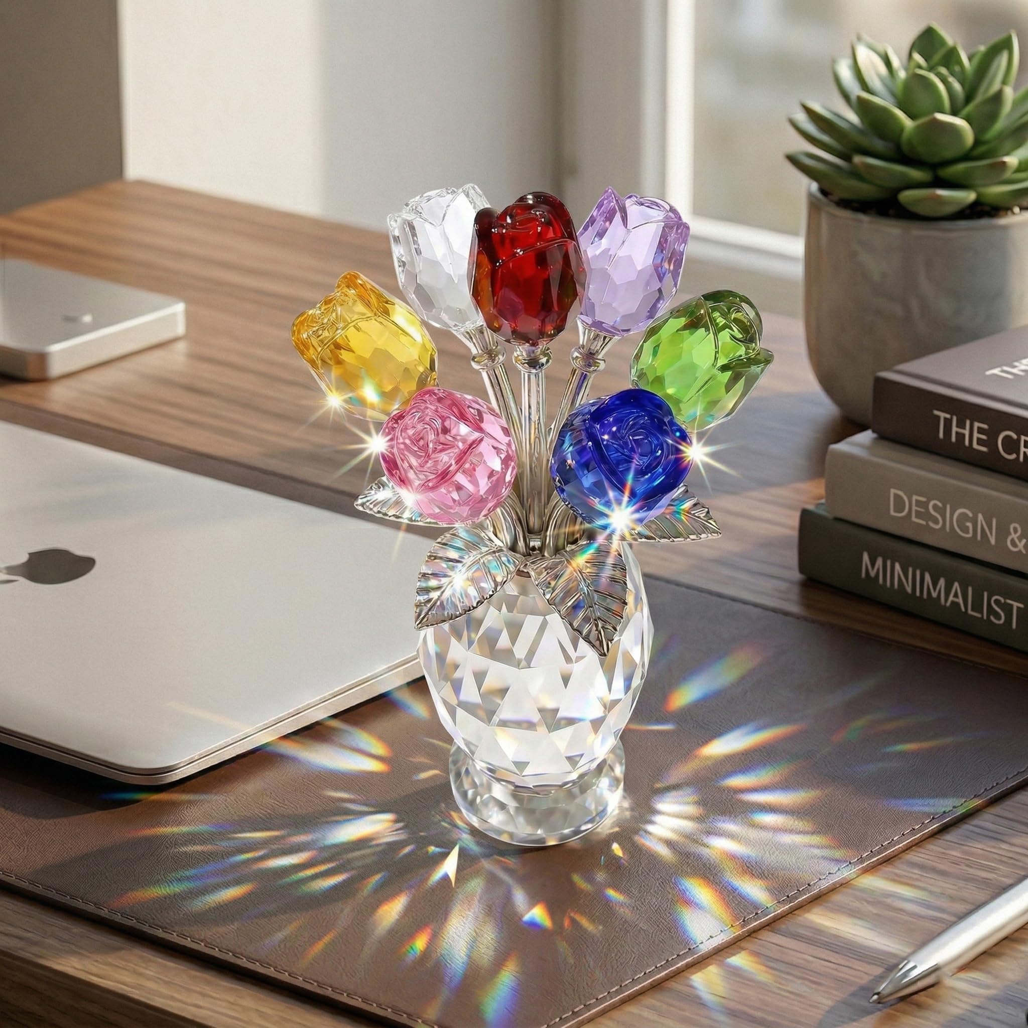 Rotroyce elegant home decor piece enhances shelves, desks, and tables.