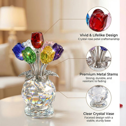 Rotroyce front view figurine highlights multicolor facets from every angle.