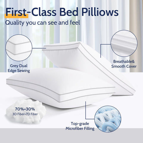 ROUMEA pillow optimized for side sleepers supporting proper spinal alignment.