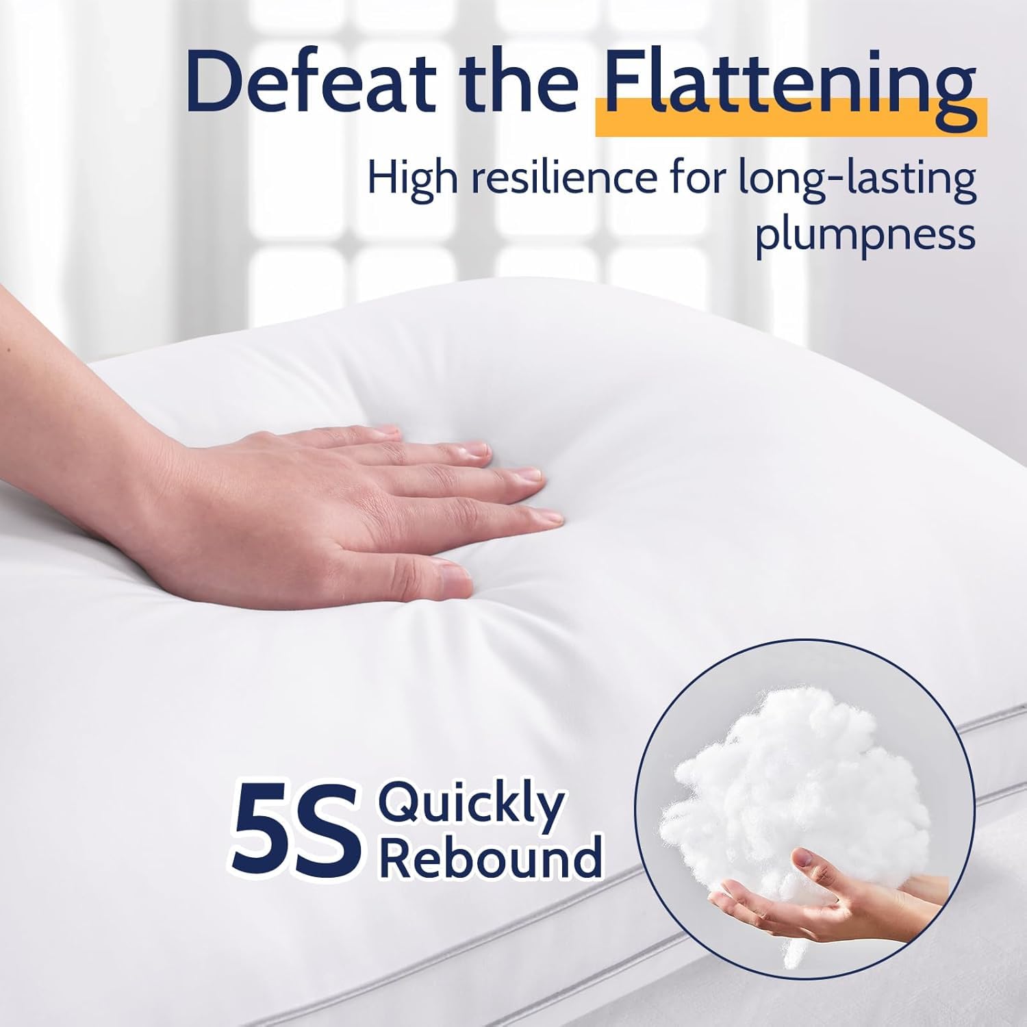 ROUMEA 4-pack pillow with ergonomic support for neck and spine alignment.