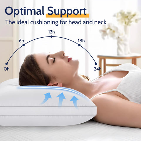 ROUMEA pillows queen soft support: balanced cushion for any sleep position.