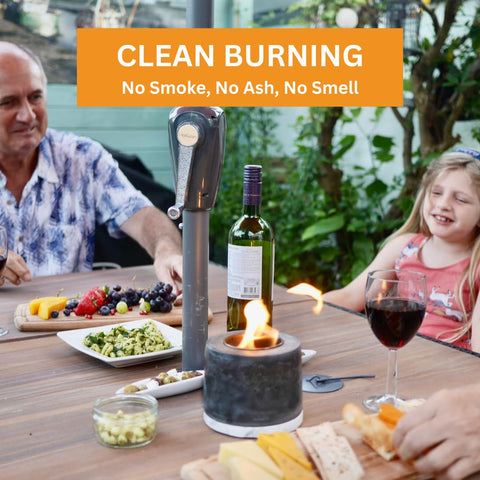 Roundfire compatible with fireplaces, burners, and stoves for versatile use.