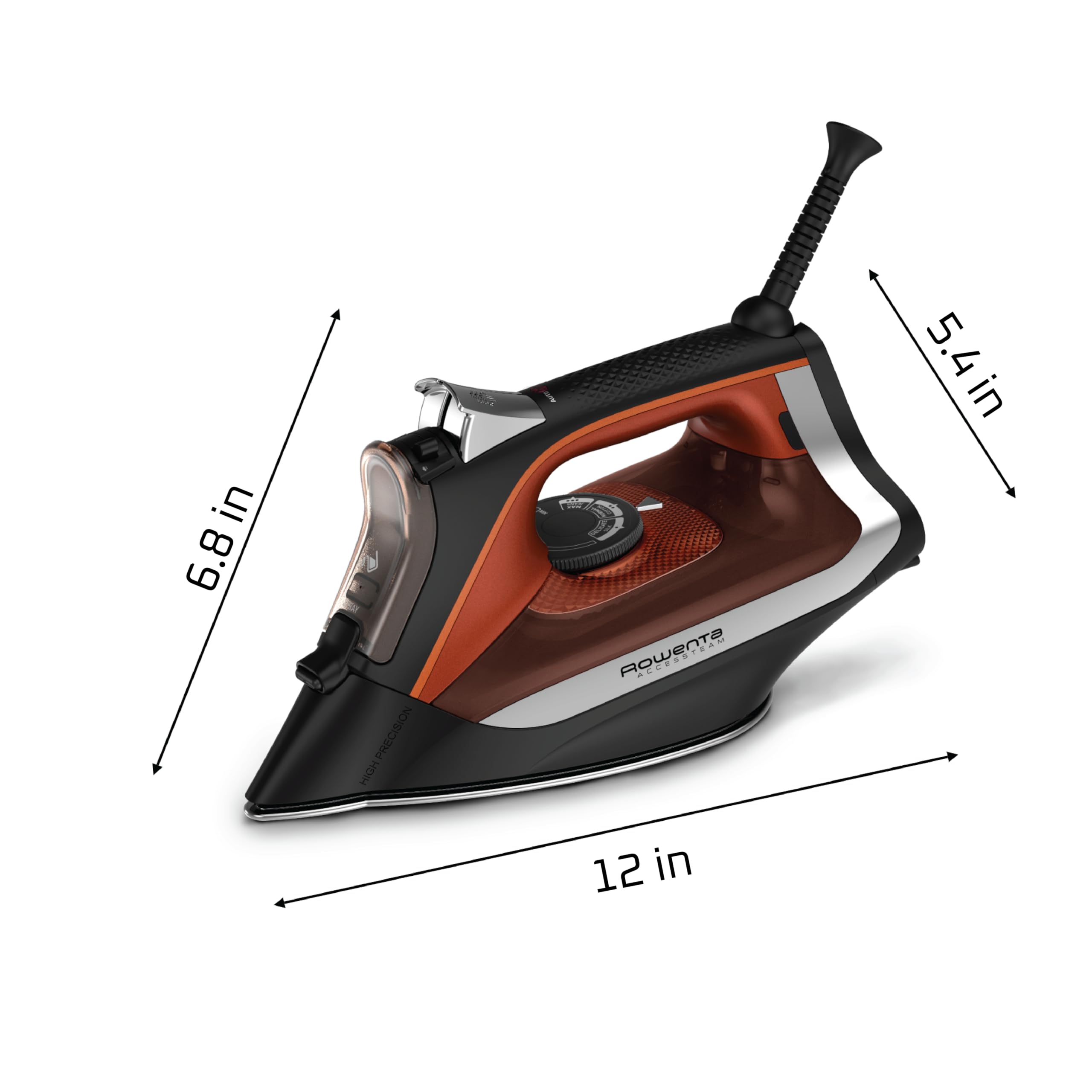 Rowenta Access Steam Iron ergonomic handle and design reduce fatigue.
