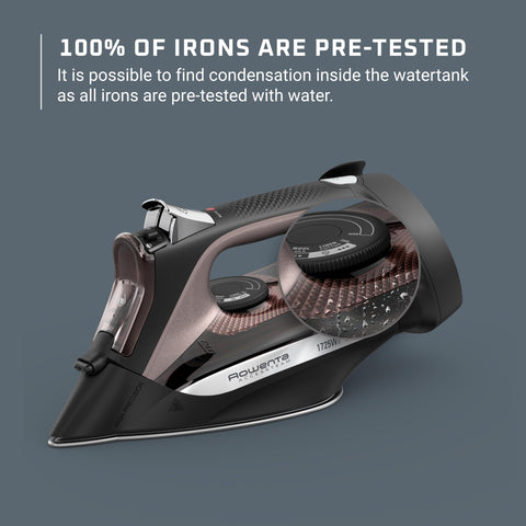 Rowenta AccessSteam Cordreel steam diffusion demonstrates powerful wrinkle removal.