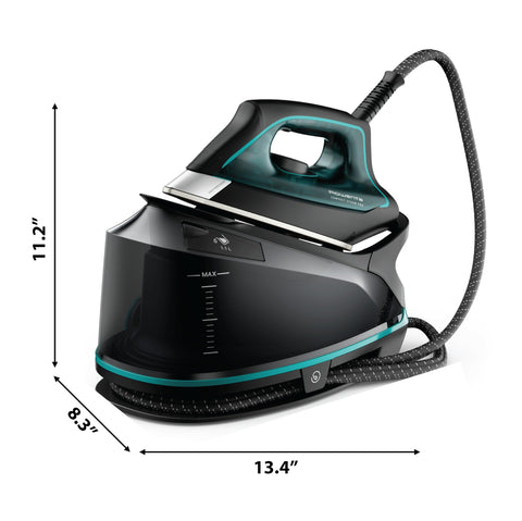 Rowenta DG7626 ergonomic handle aids comfortable ironing sessions.