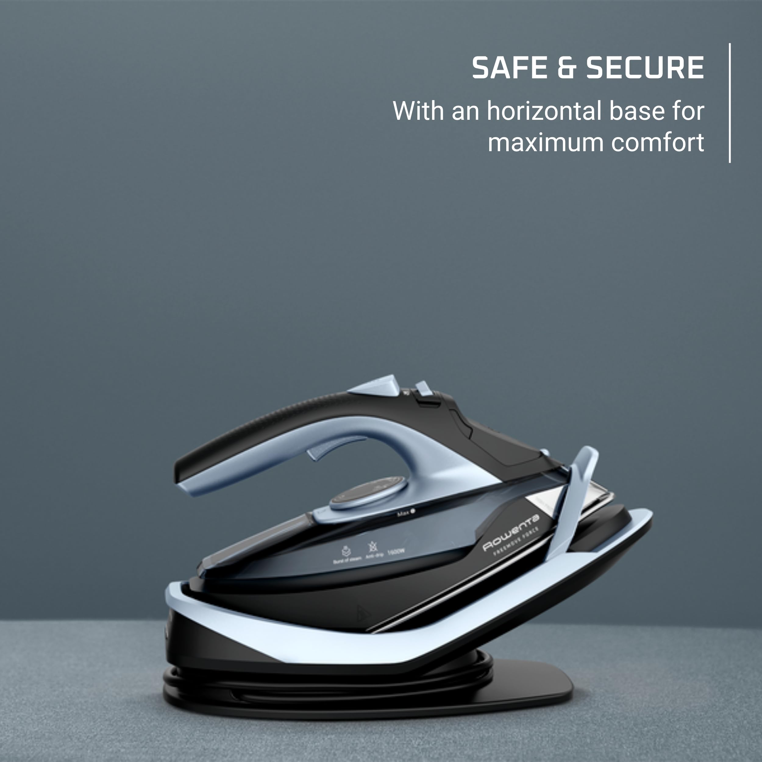 Rowenta Freemove auto shut off provides safety during use.