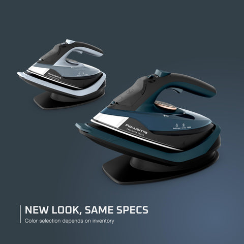 Rowenta Freemove cordless iron supports vertical steaming for hanging garments.