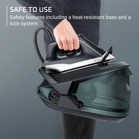 Rowenta Master Steam auto-off feature indicating safety during use.