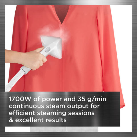 Rowenta Pro Style Care Steamer fabric brush included for delicate fabrics.