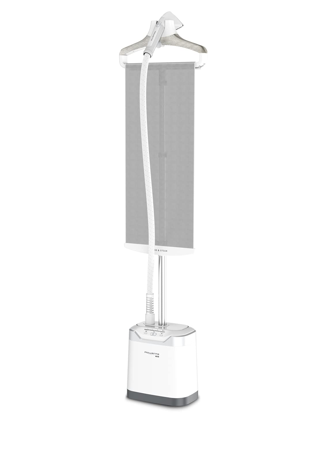 Rowenta Pro Style Care Steamer rapid heat-up feature for quick touchups.