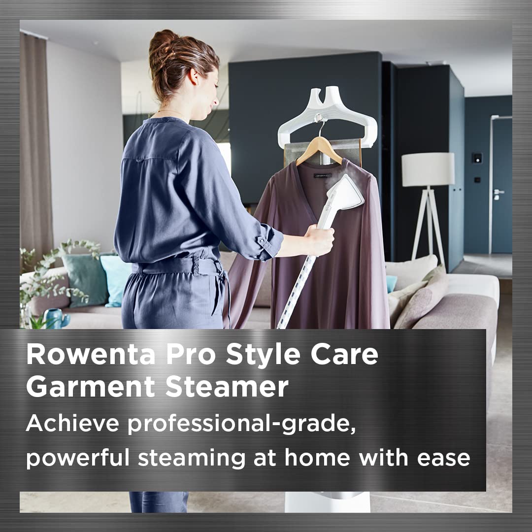 Rowenta Pro Style Care Steamer XL Delta Steam Head for precise diffusion across wrinkles.