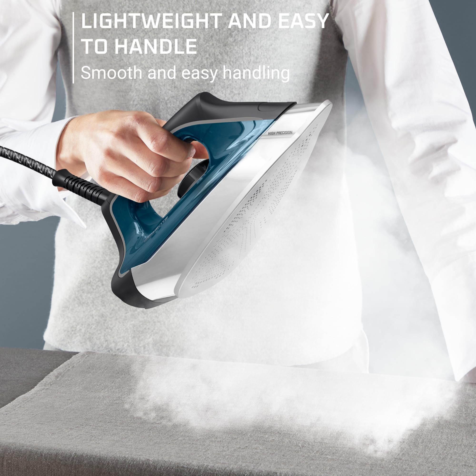 Rowenta Steam Boost delivers 430 g/min steam for tough creases