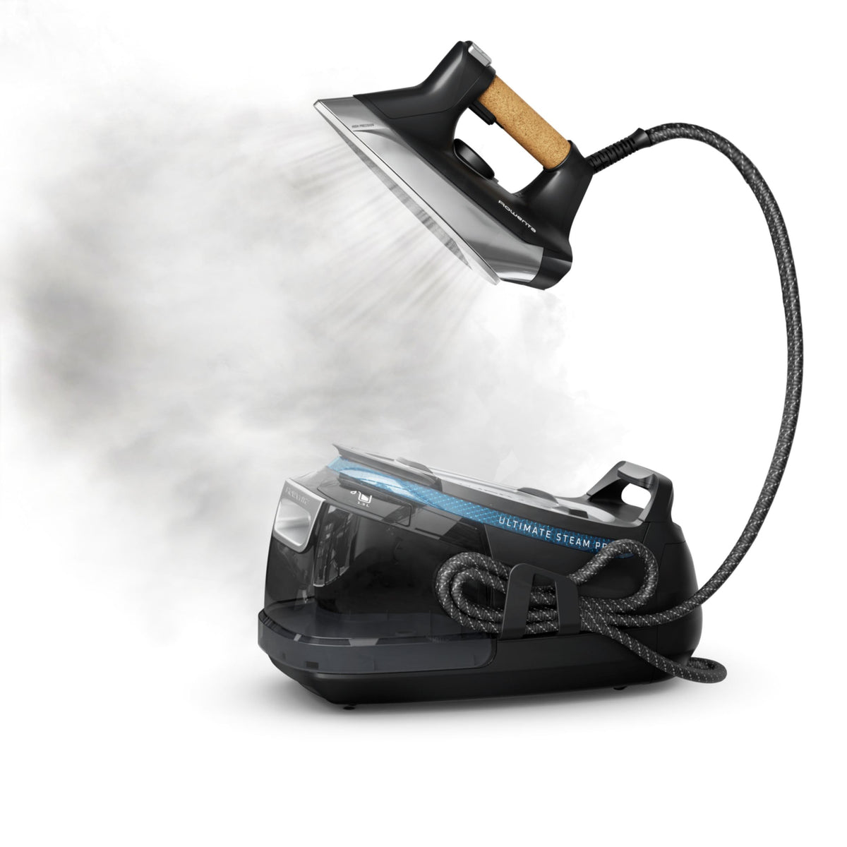 Rowenta Ultimate Steam Pro shows boiler technology for instant steam on demand
