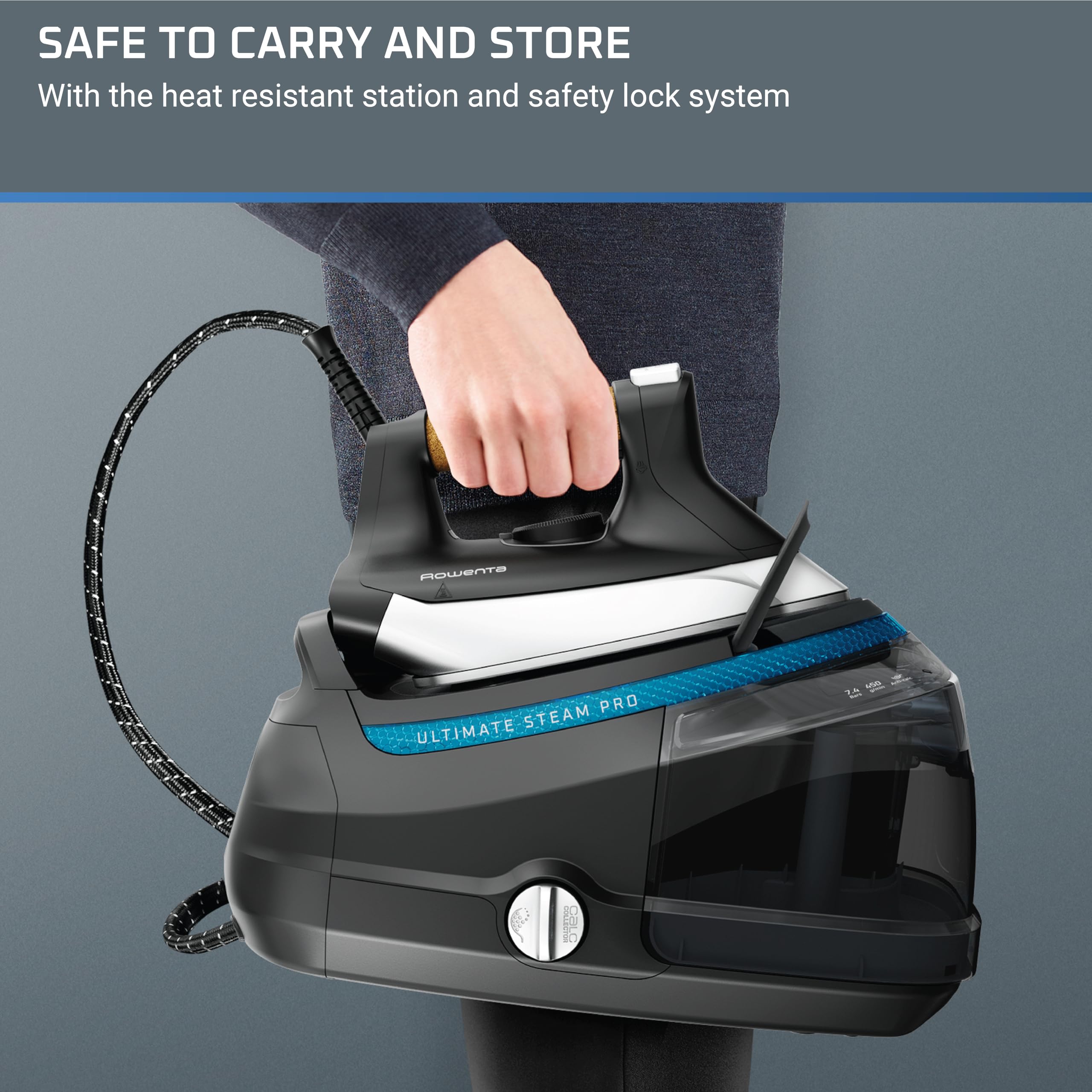 Rowenta Ultimate Steam Pro safe on all fabrics with adjustable steam levels