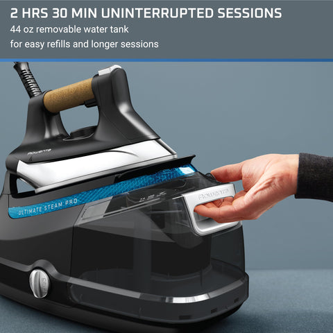 Rowenta Ultimate Steam Pro irons ready in 3 minutes for quick use