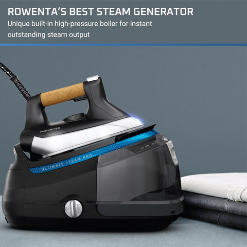 Rowenta Ultimate Steam Pro Microsteam soleplate with 400 holes for even distribution