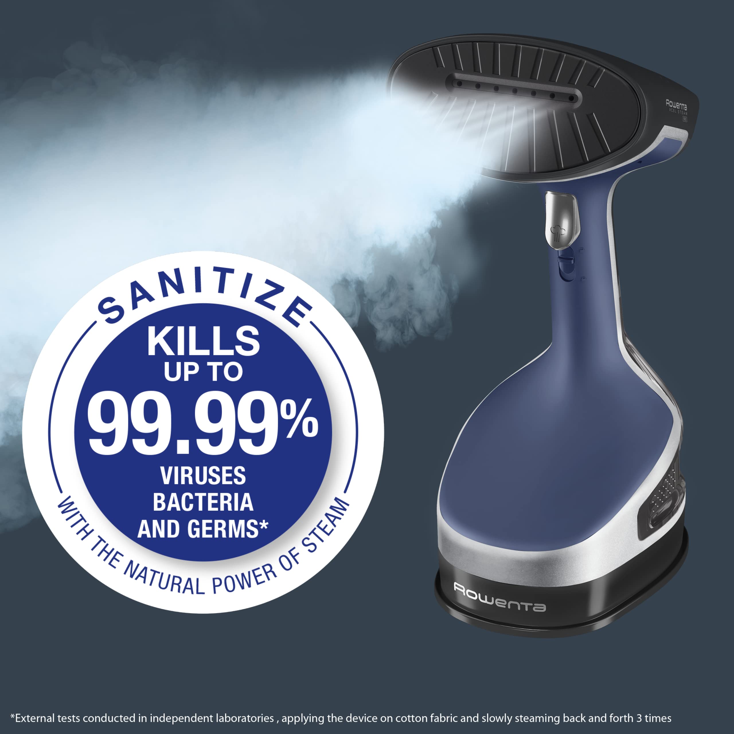 Rowenta X-Cel 1875W power for efficient wrinkle removal.