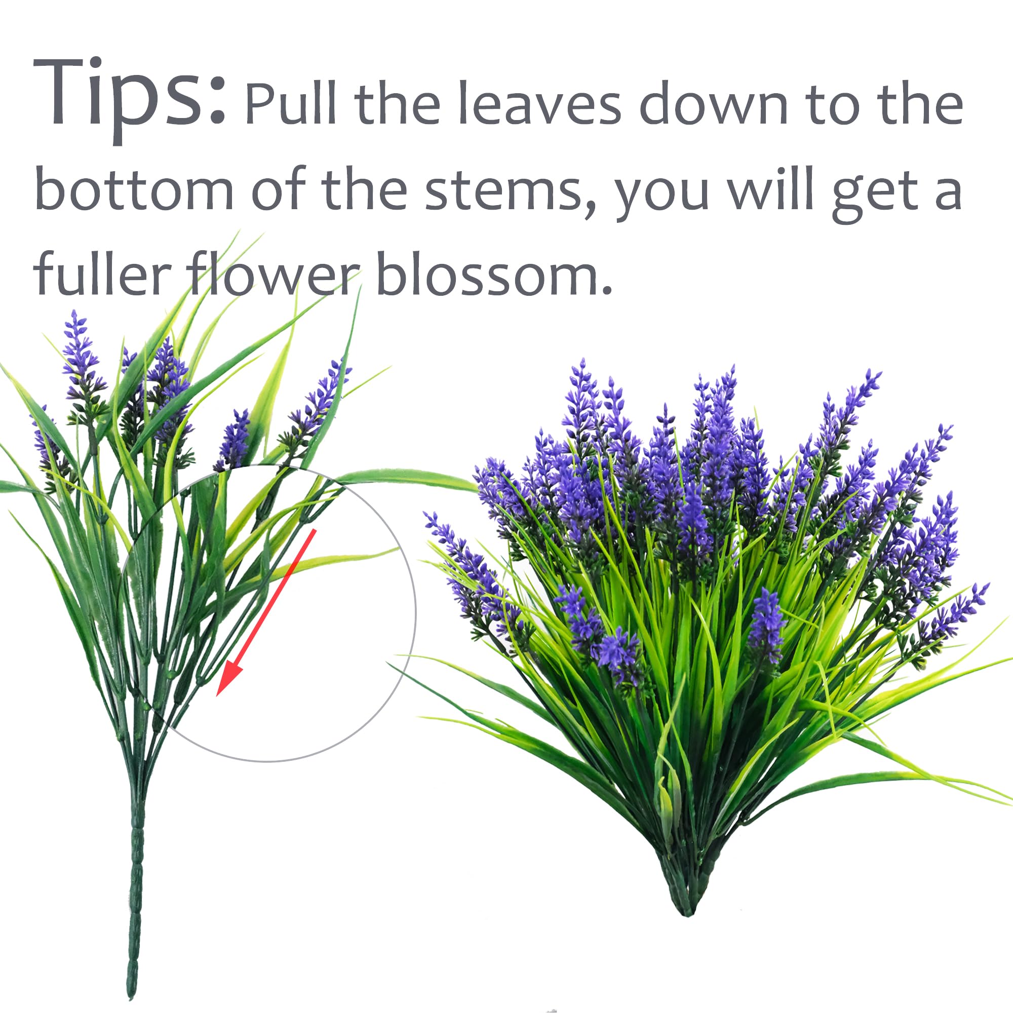 Rowfad artificial lavender plants that stay green and vibrant outdoors