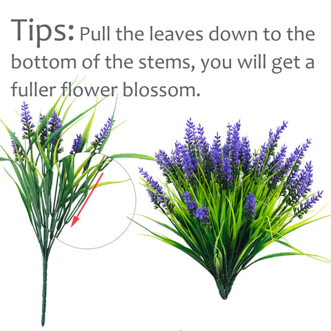 Rowfad artificial lavender plants that stay green and vibrant outdoors