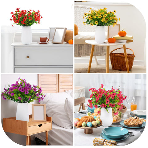 Rowfad colorful-silk-flowers-purple vibrant purple hues for balcony accents