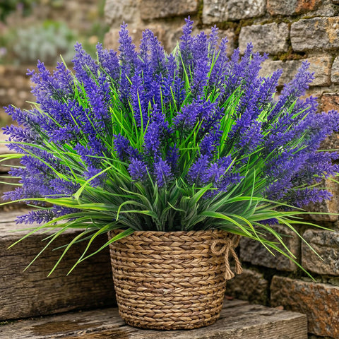 Rowfad greenery lavender flowers for window box to brighten curb appeal