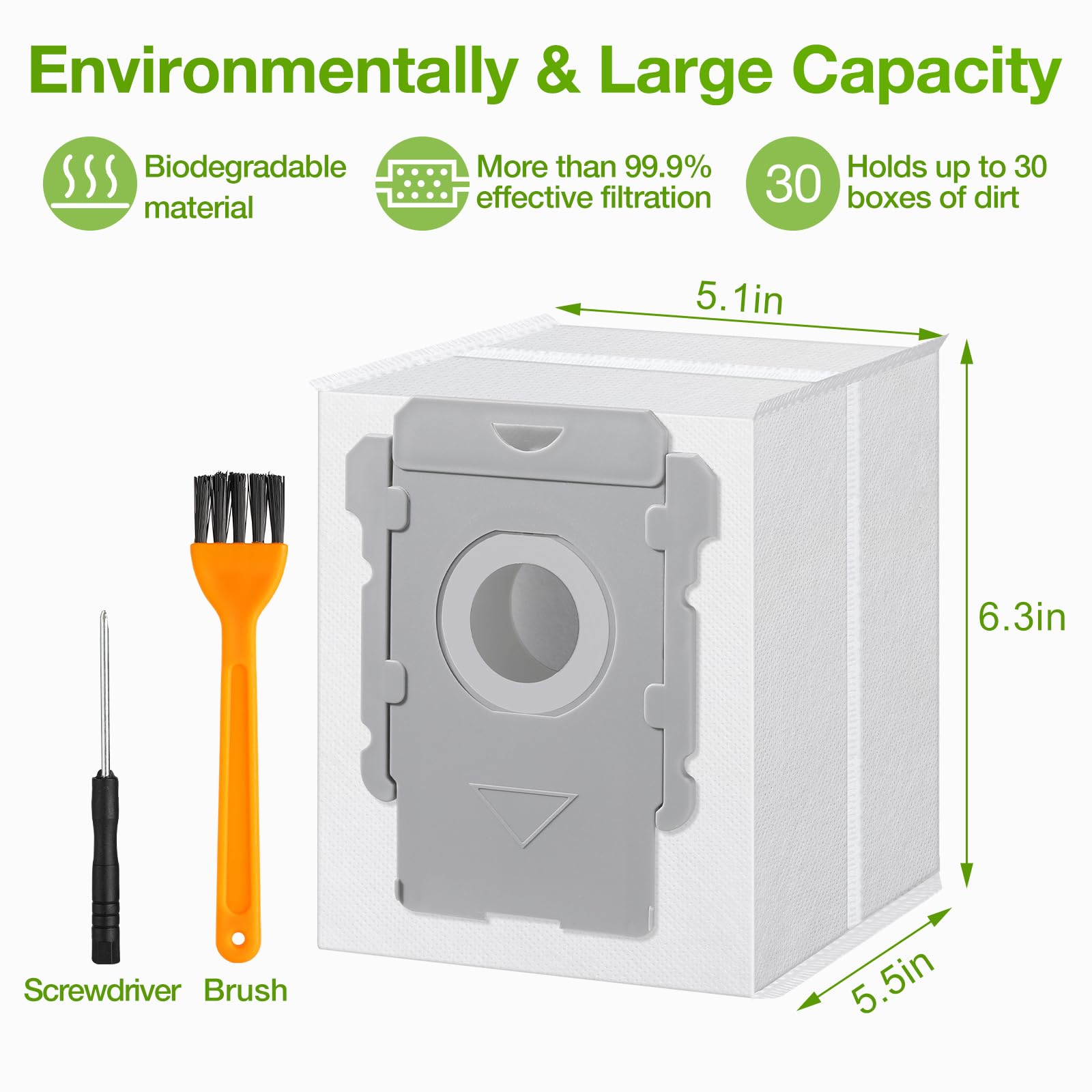Rowhalf easy-to-use bags maintain suction and guard your Roomba.
