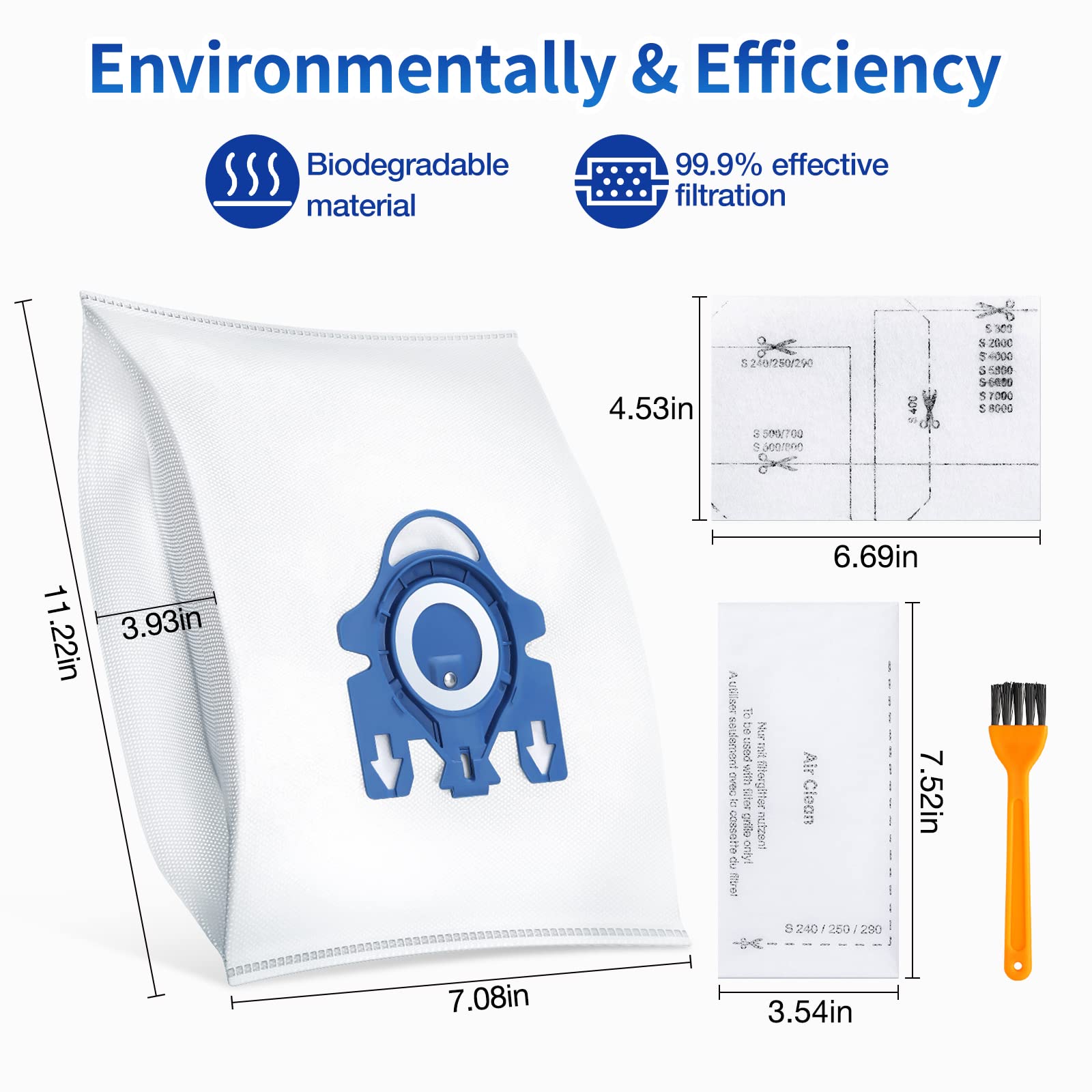 Rowhalf self-sealing ring reduces air leakage during bag removal.
