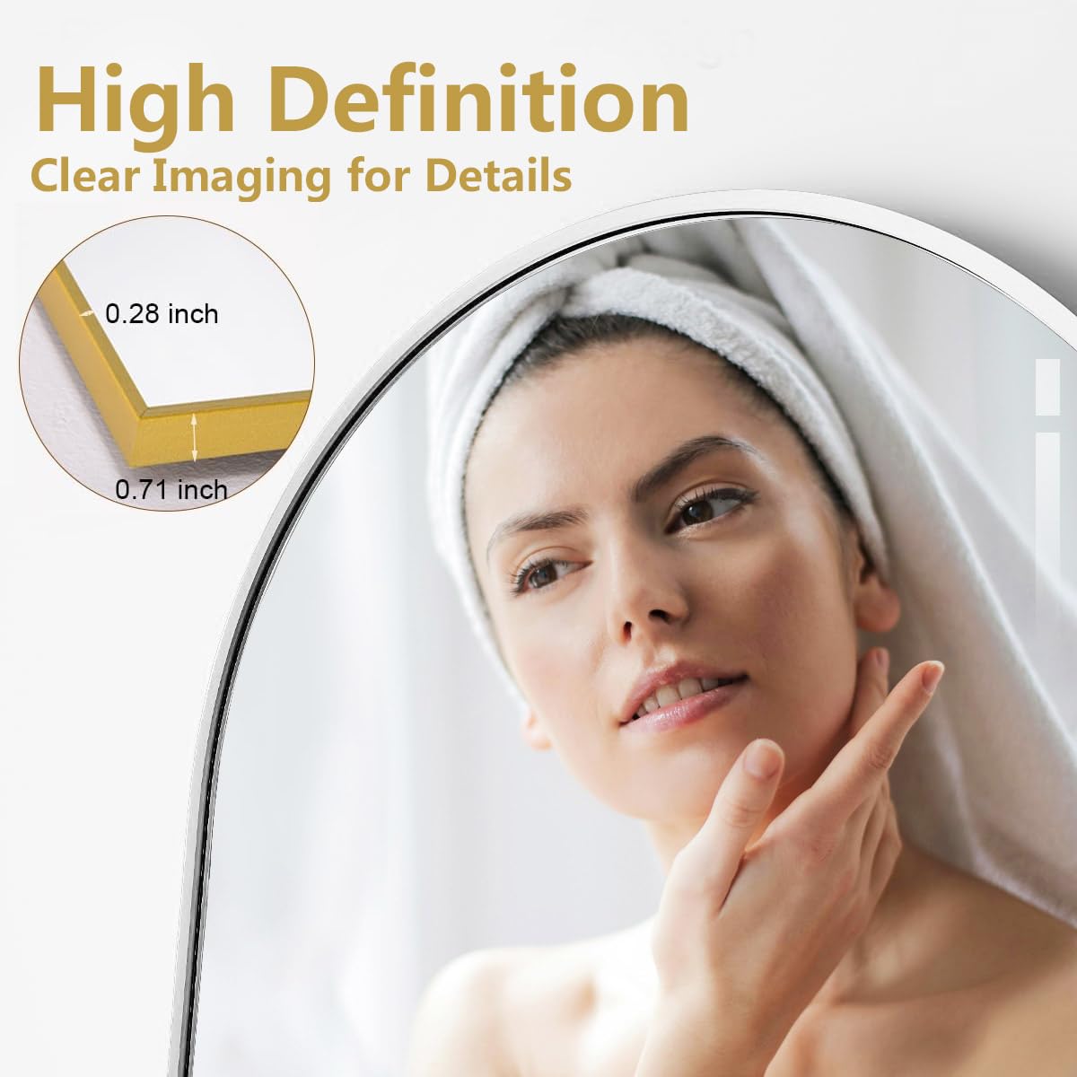 Rowjut full-length mirror with wall-mount capability enhances hallway or entryway spaces