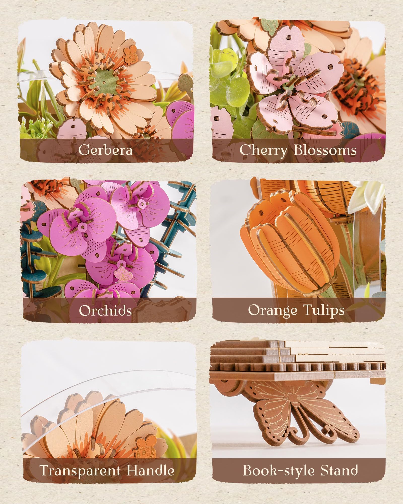 rowood eco-friendly wood bouquet crafted from sustainable materials for mindful decor.