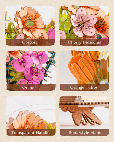 rowood eco-friendly wood bouquet crafted from sustainable materials for mindful decor.