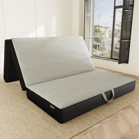 ROXGOX memory-foam tri-fold mattress full 6 inch for versatile guest and travel comfort.
