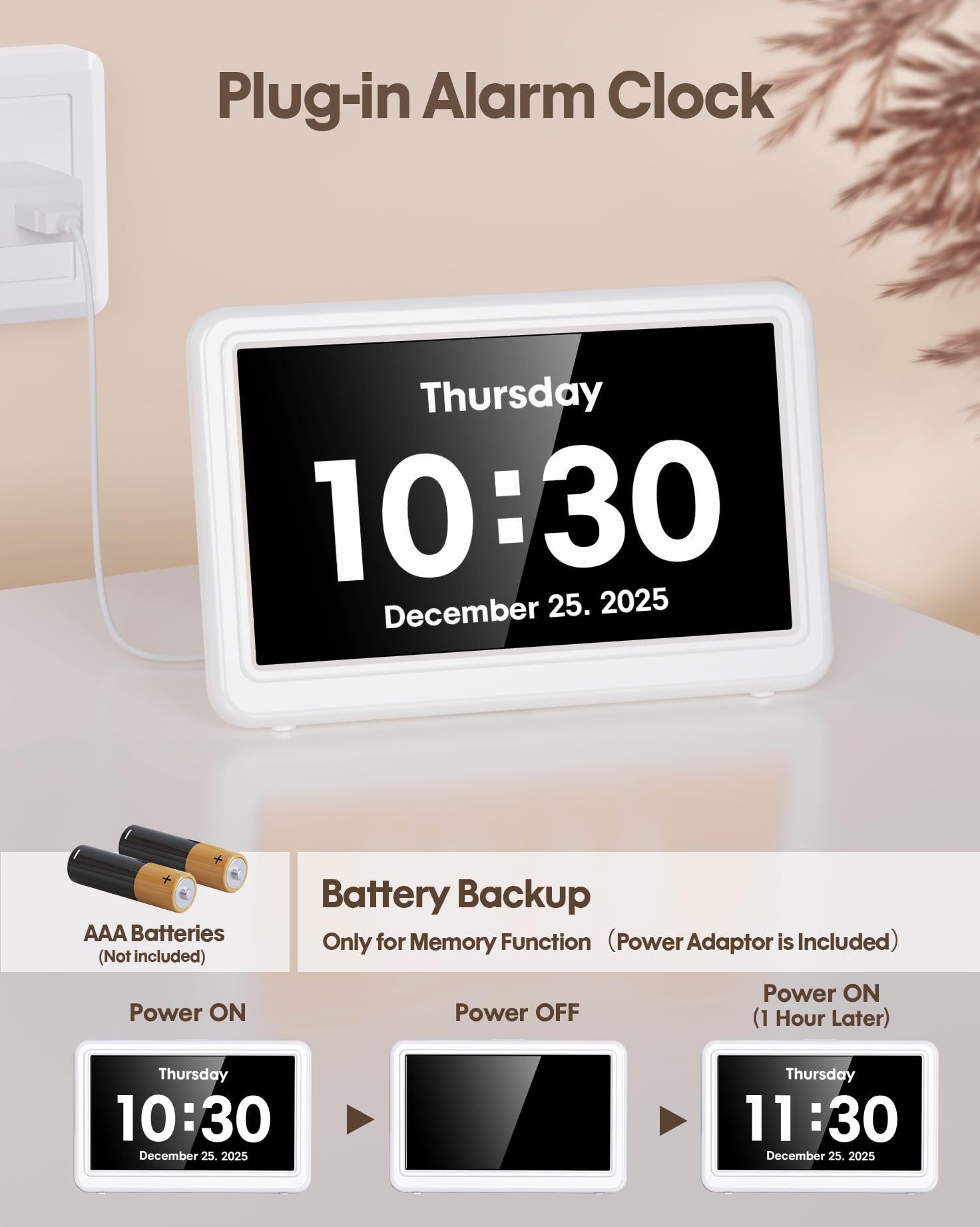 Roxicosly adjustable brightness and sleep mode minimize glare at night.