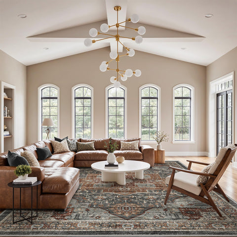 Roxstand rug with non slip backing for stable placement in busy spaces