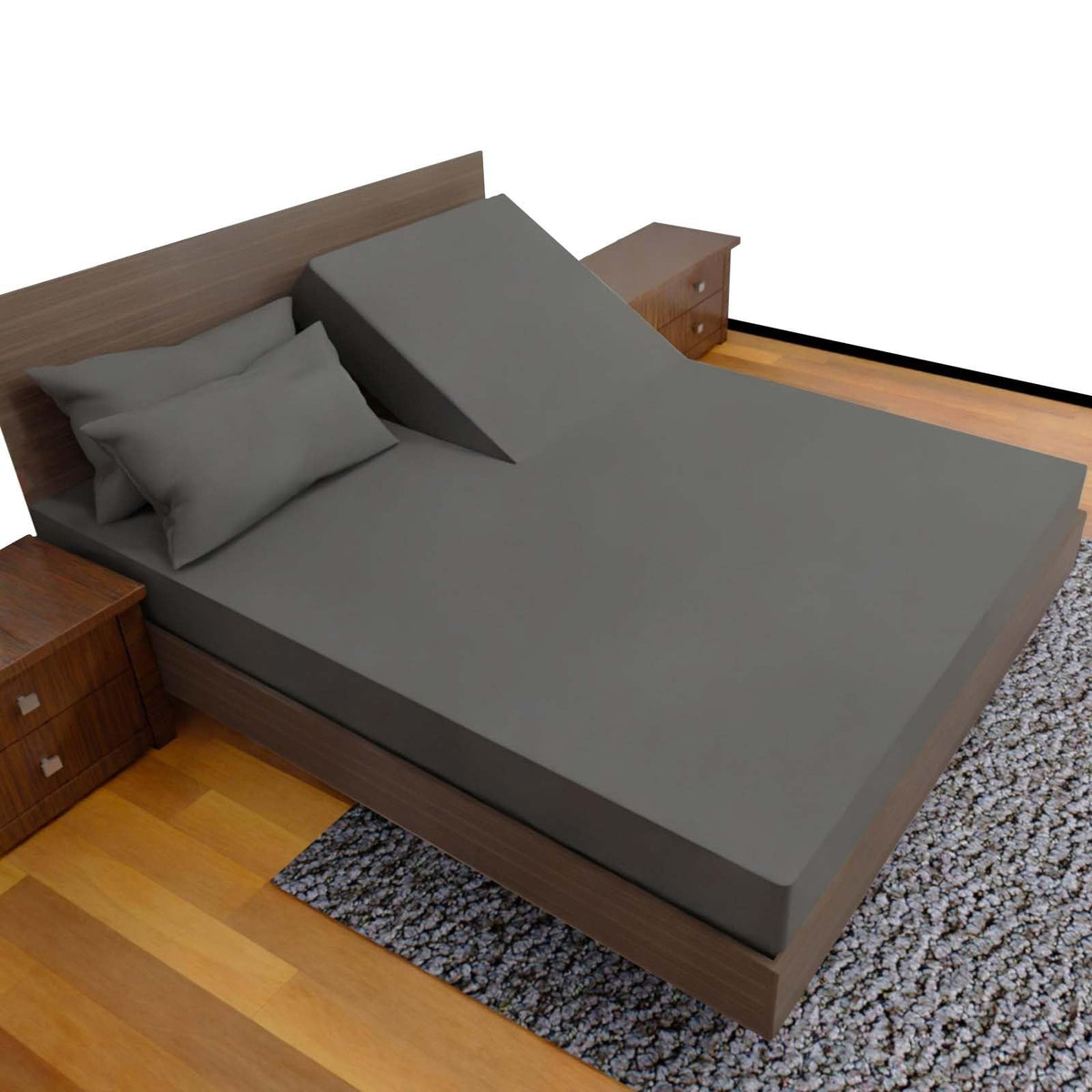 Royal Bliss 1900 top-split king fitted top with secure all-around elastic for adjustable beds