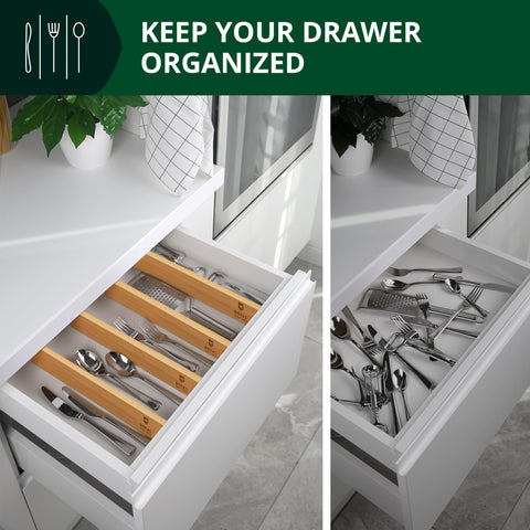 ROYAL CRAFT WOOD bamboo organizers are durable, stylish, and easy to reconfigure.